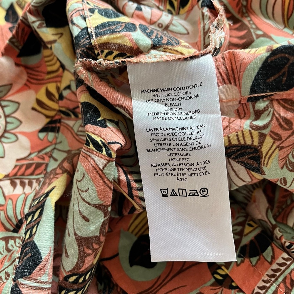 Anthropologie Maeve Somerset Maxi Botanic Garden Tiered Cotton Dress Sz Large - Picture 7 of 9